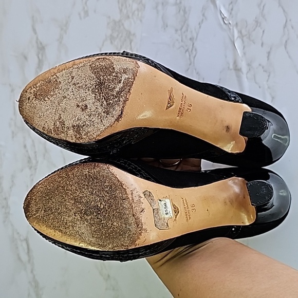 EMPORIO Armani Vero Cuoio Open Toe Heels - Picture 8 of 9